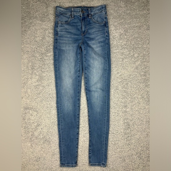 American Eagle Jeans Womens 2 Hi Rise Jegging Next Level Stretch Casual Denim - Picture 1 of 6